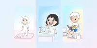 Minimal 2D Line Art Scenes grok-video prompt mini thumbnail