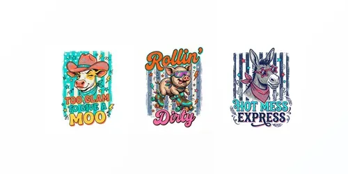 Funny Farm Animal Vintage Tshirts generated by gemini-image