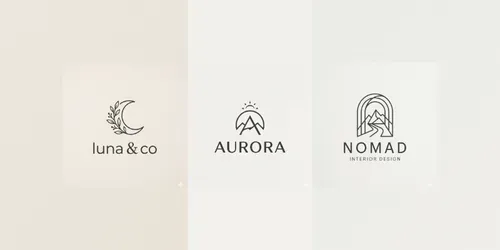 Aesthetic Minimalist Logo Generator generated by gemini-image
