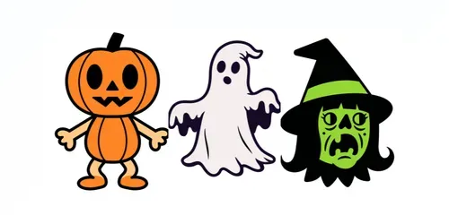 Retro Cartoon Halloween Tshirt Designs generated by midjourney