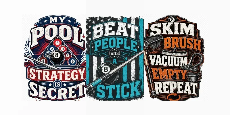 Funny Pool Billiards Tshirt Designs generated by undefined