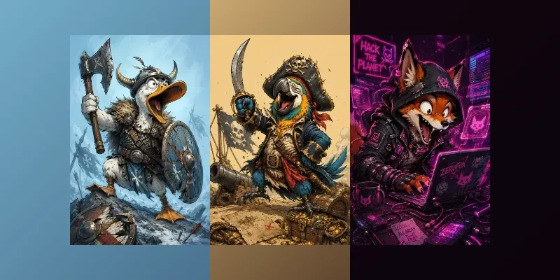 Sketchy Fantasy Cartoon Creatures generated by undefined