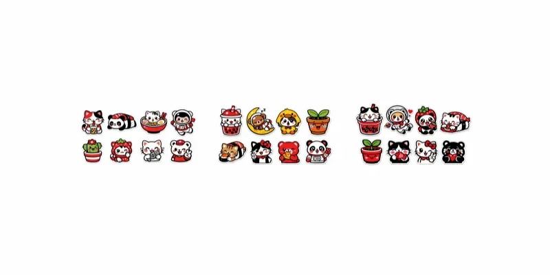 Cute Diecut Sticker Pack Generator generated by undefined