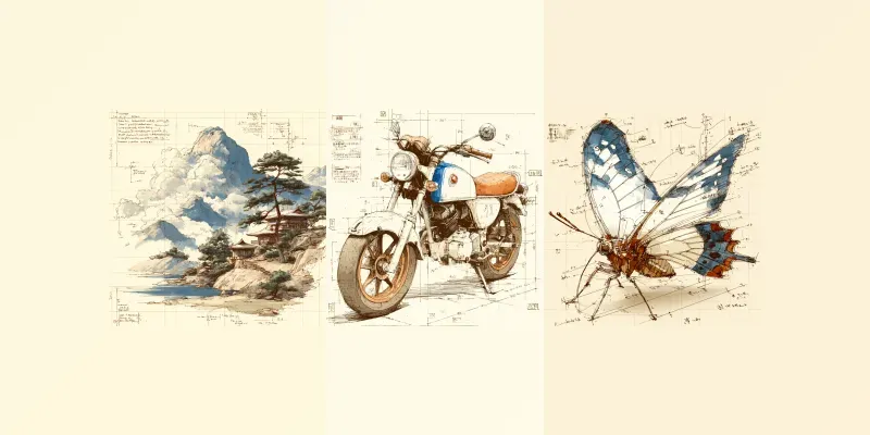 Ink Sketches Watercolor Lively Charms generated by undefined