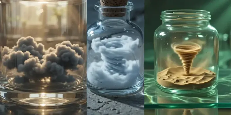 Storms Inside Glass Jars Videos generated by undefined
