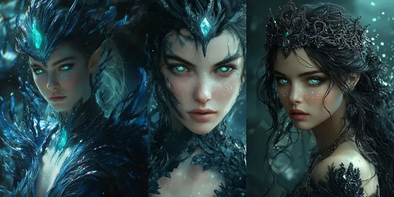 Sea Witch Portraits Ocean Fantasy Art generated by undefined
