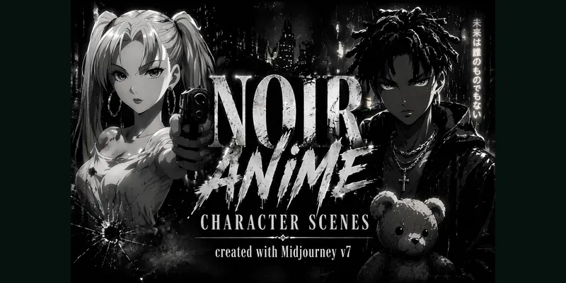 Noir Anime Character Scenes generated by undefined