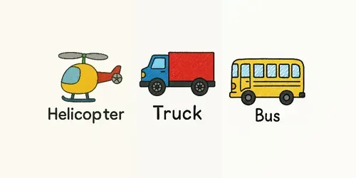 Fun Vehicle Flashcards For Kids generated by chatgpt-image