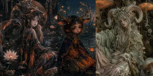 Whimsical Gothic Creatures generated by chatgpt-image