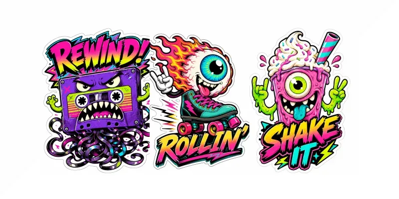 Funny Weird Sticker Art generated by undefined