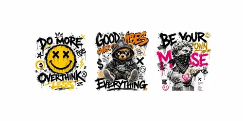 Urban Graffiti Motivation Tshirt Designs generated by chatgpt-image