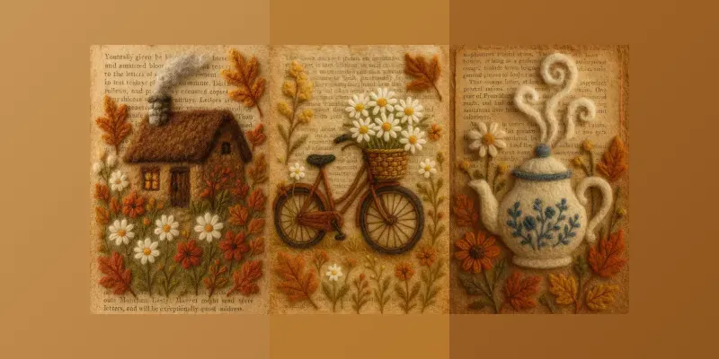 Vintage Felt Paper Tales generated by undefined