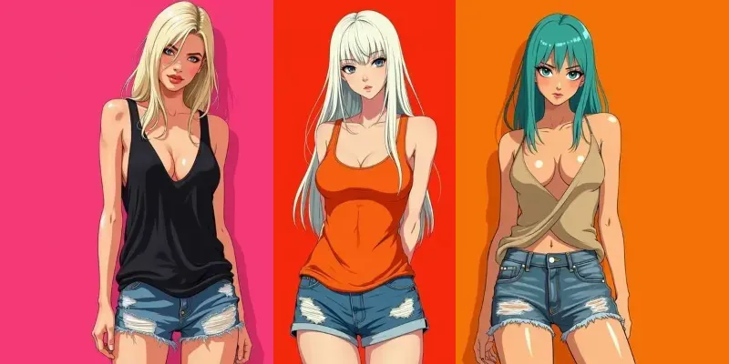 Stylish Anime Girls Cartoon Beauty Girls generated by undefined