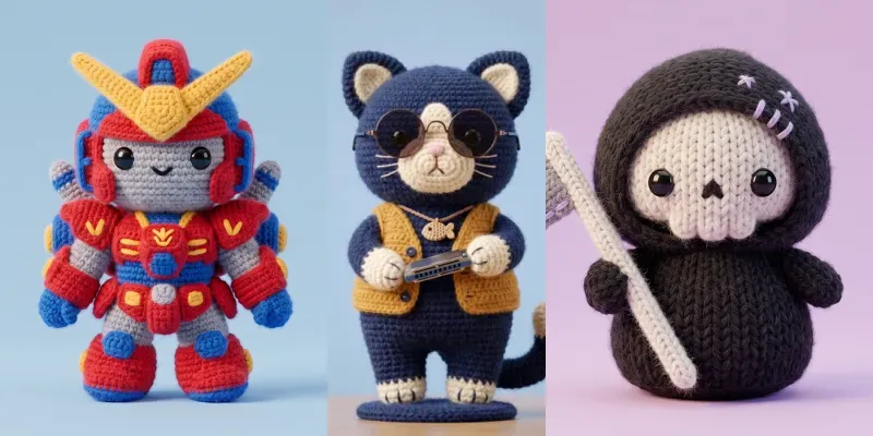 3d Amigurumi Crochet Plushies generated by undefined