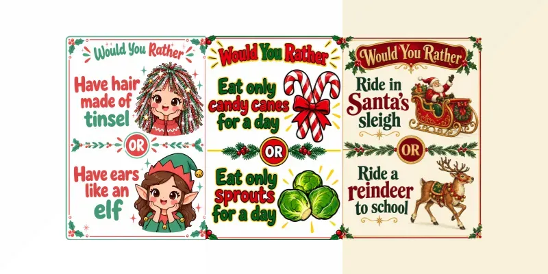 Christmas Would You Rather Cards