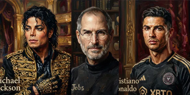 Legends In Oil Portraits generated by undefined