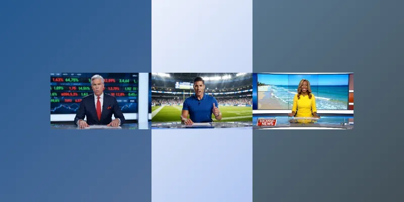 Breaking News Anchor Broadcast Videos generated by undefined