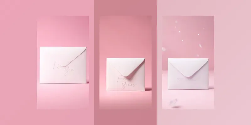 Romantic Envelope Reveal Videos generated by undefined