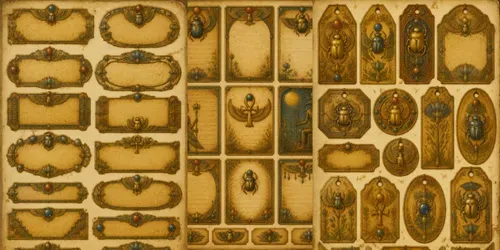 Egyptian Metalwork Ephemera Generator generated by chatgpt-image