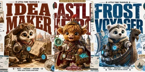 Little Time Traveler Poster Kits generated by chatgpt-image