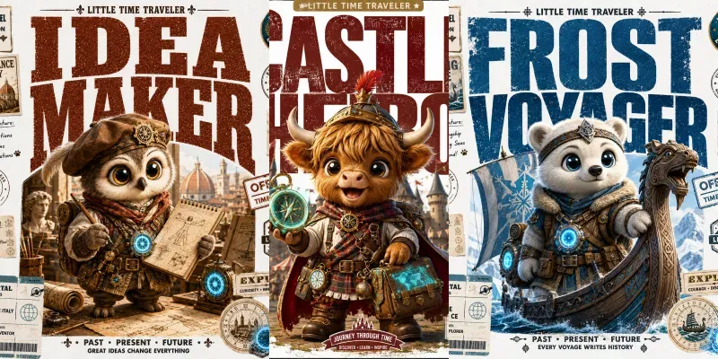 Little Time Traveler Poster Kits generated by undefined