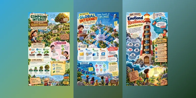 Whimsical Vertical Kids Info Graphics