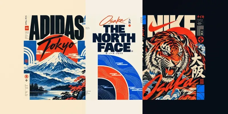 Japanese Retro Brand Posters