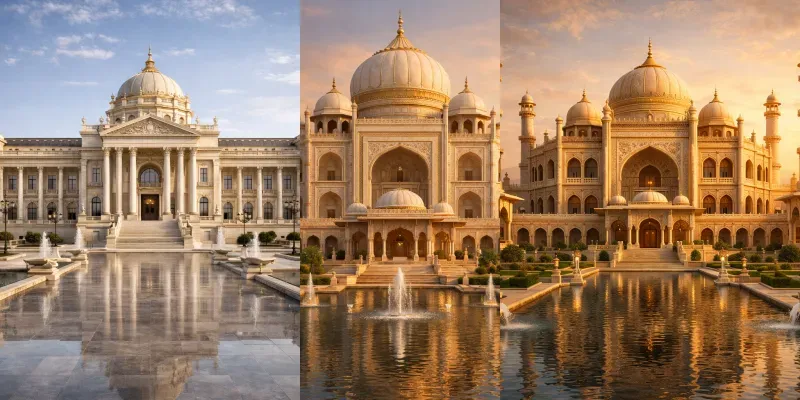 Luxury Palace Architecture 3D Models generated by undefined