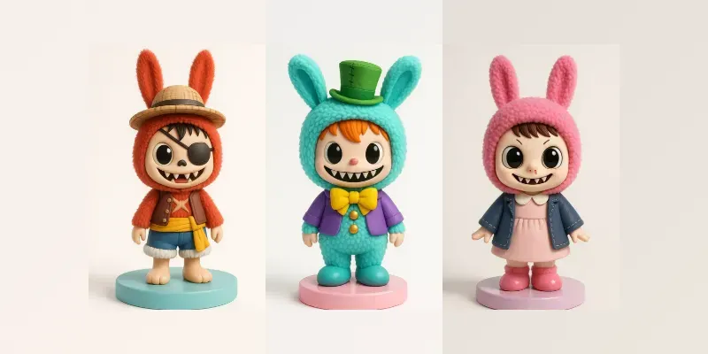 Kawaii Labubu Characters Icons generated by undefined