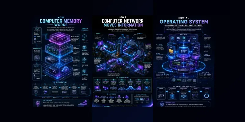 3D Computer Systems Infographics generated by undefined