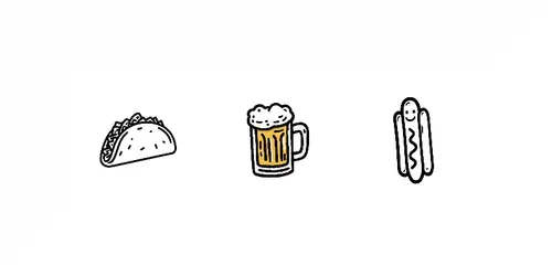 Simple Minimalistic Food Logo Designs generated by midjourney