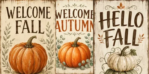 Fall Pumpkin Farmhouse Porch Signs generated by chatgpt-image