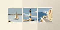 Minimal Scenic Poster Art midjourney prompt mini thumbnail