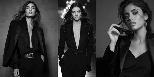 Black White Glamour Fashion Portraits generated by chatgpt-image