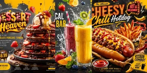 Urban Fast Food Promo Poster Packs generated by chatgpt-image