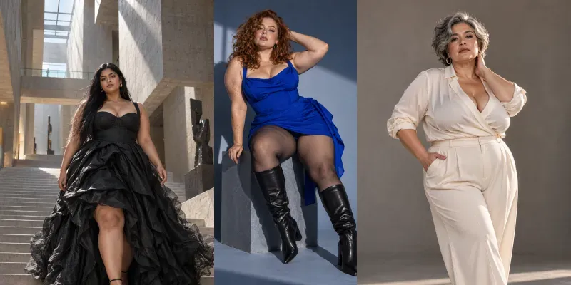 Hyperrealistic Plus Size Fashion Photos