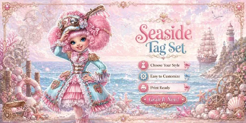 Seaside Steampunk Girl Product Tags generated by undefined
