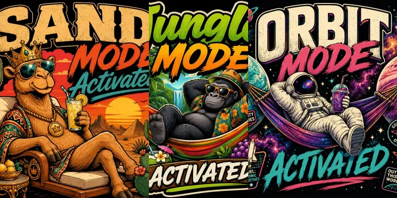 Vacation Mode Activated Funny Retros generated by undefined