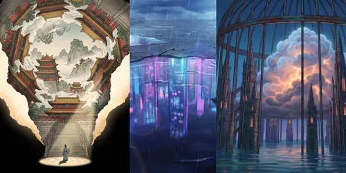 Impossible Canvas Worlds Anime generated by gemini-image