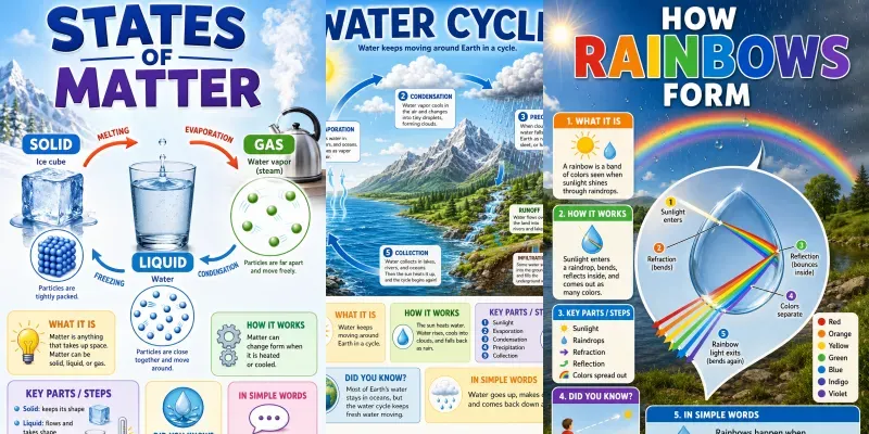 Premium Educational Science Posters generated by undefined
