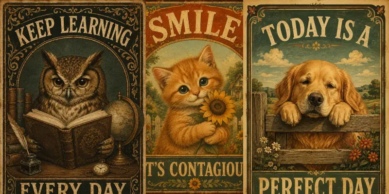 Vintage Animal Posters generated by undefined