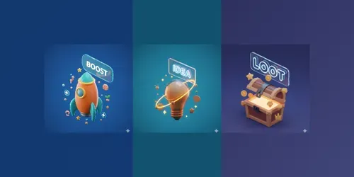 3D Claymorphism Game Assets generated by gemini-image