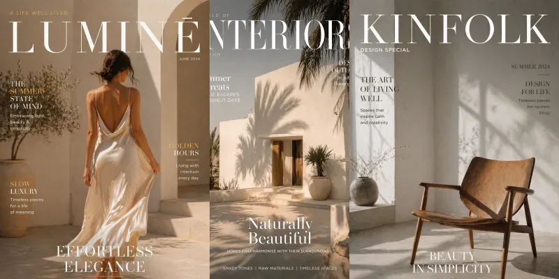 Minimalist Lifestyle Editorials generated by undefined