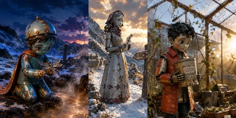 Storytelling Tin Figures generated by undefined