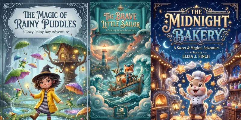 3D Magical Kids Book Cover Creators generated by undefined