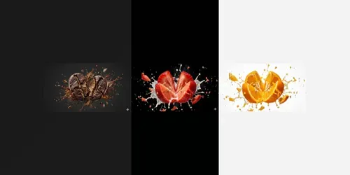 Hyperrealistic Food Explosion Macros generated by gemini-image
