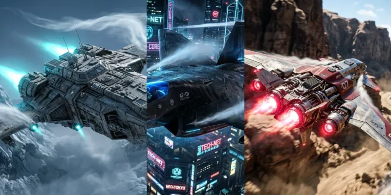 Cinematic Scifi Aviation Concepts generated by undefined