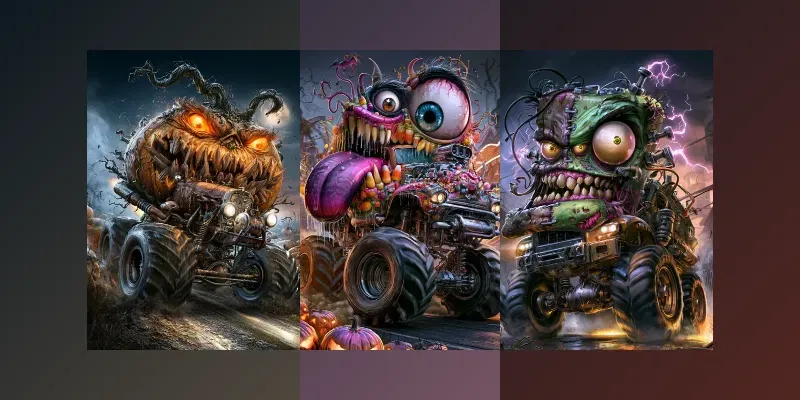 Creepy Halloween Monster Trucks