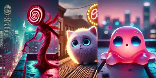 Monsters On The Rooftop generated by midjourney