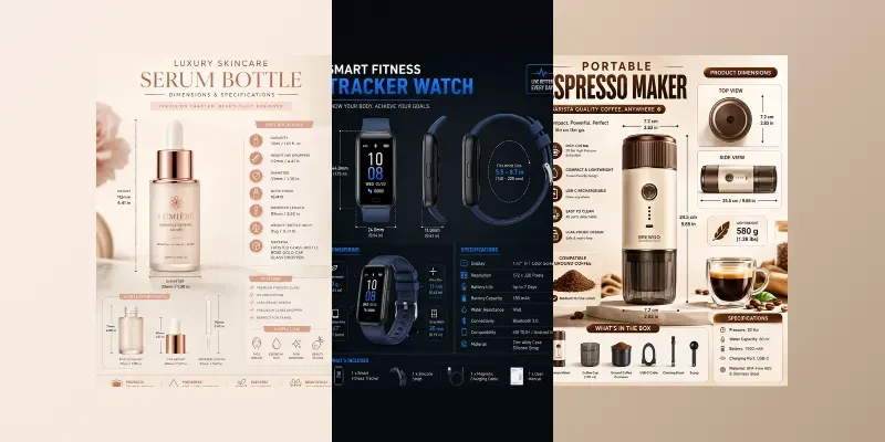 Product Size Infographics For Ecommerce generated by undefined
